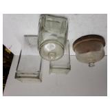Assorted Glass Containers & Cheese Dome Tray