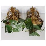 Golden Wall Floral Decor