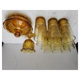 Golden Coin Candy Dish, Glasses