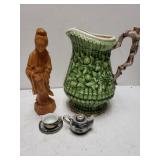 Green Pitcher,  Avon Oriental Figure,  Mini