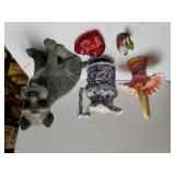 Ceramic Dog Statue,  Blue Greek Inspired Pitcher