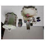 Assorted Glass Shoe Figures, Porcelain Green