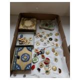 Assorted Pins, Hallelujah Country Cowboy Figure &