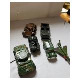 Assorted Army Toy Vehicles  & Toy Airplane