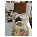 Stagecoach Brown Lamp, Flowered Circular