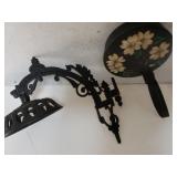 Black Iron Wall Candle & Decorative Wall Art