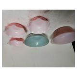Fire King Bowl, Glasbake Dish, Pink Bowls