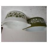 Green Pyrex Casserole Dishes