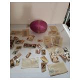 Purple Egg Box & Assorted Stamps
