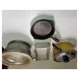 Cast Iron Skillet, Assorted Pots/pans