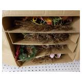 Assorted Christmas Wreaths,  Christmas Lights &