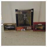 Two Star Wars Ornaments And Alarm Clock