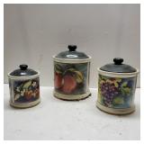 Fruit Decorated Canisters