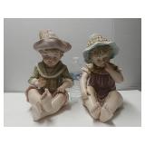Ceramic Boy And Girl Decor