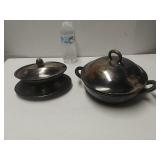 Silver Soldered Gravy Boat And Soup Bowl