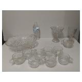 Grape Beveled Punch Bowl With Cups And Other