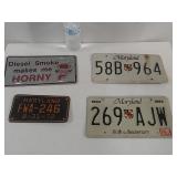 (3) Maryland License Plates And Tag Cover