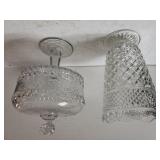 Large Beveled Glass Vase & Pie Plate Holder