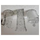 Glass Beveled Ice Bucket, Flower Vase, Pitcher