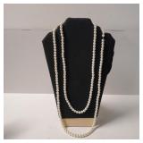 Pearl-like Long Beaded Necklace