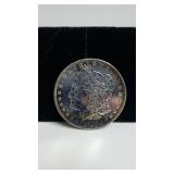 1882 Morgan Dollar Toned AU-BU Detail
