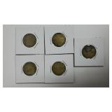 (5) Walls Baker & Walls Brass 1 Bushel Canning