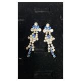 Vintage Sapphire & Diamond Rhinestone Cocktail