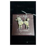 Poodle Dog Brooch - Signed Spoontiques