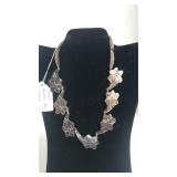 Vintage Carved Abalone Shell Necklace