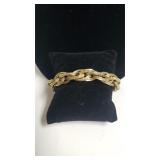 Vintage Ladies Infinity Style Gold Tone Bracelet