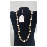Vintage Ladies Faceted Stone W/Pearl Designer