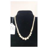 Ladies Designer Trifari Pearl-like & Faceted Bead