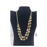 Ladies Double Strand Statement Necklace - Faceted