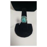 Ladies Southwestern Turquoise Ring - Marked 925 -