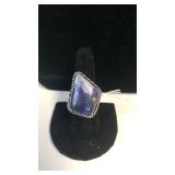 Ladies Extra Large Sodalite Gemstone Ring -