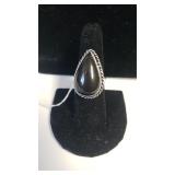 Ladies Black Onyx Southwestern Style Ring -