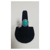 Ladies Southwestern Turquoise Ring - Marked 925 -