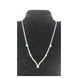 Ladies Turquoise Choker Necklace - Marked Sarah