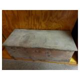 Wooden Box With Clay Flower Pots