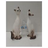 (2) Ceramic Siamese Cat Decorations