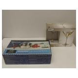 1 Qt Open Saucepan And (1) Martini Glass