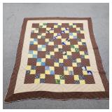 Handmade Cigarettes & Flowers Quilt - 66"×83"