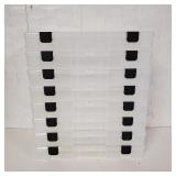 (8) Clear Plastic Organizing Bins