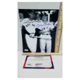 Autographed Photo Of Ted Williams & Mickey Mantle