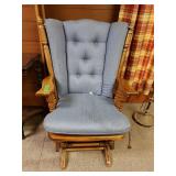 Rocking Chair With Blue Cushions