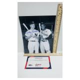 Autographed Photo Of Mickey Mantle & Willie Mays