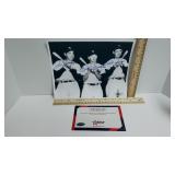 Autographed Photo Of Joe DiMaggio, Mickey Mantle