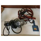 Shop Lamp, Jumper Cables, And Paint Removal