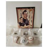 Plastic Ravens Dip Trays, Signed Baseballs, Brian