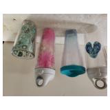 Assorted Plastic Traveling Cups Some With Lids